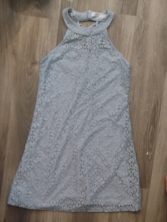 Candie's Dresses & Skirts - Candie's Light Blue Lace Halter Mini Dress